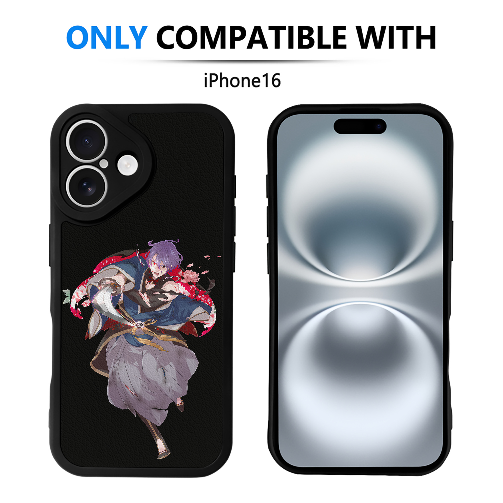 （画像用） 刀剣乱舞 Touken Ranbu 【iPhone 16シリーズ対応】シリコンスマホケース（レザー調） 材質：シリコン